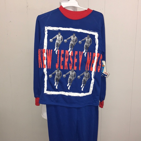 New Jersey Nets boys NBA Vintage NWT Pajama Set - Picture 1 of 5